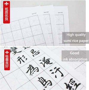 Chinese Calligraphy Writing Paper Rice/Xuan Paper 宣纸 for Beginner/Student 100 Sheets