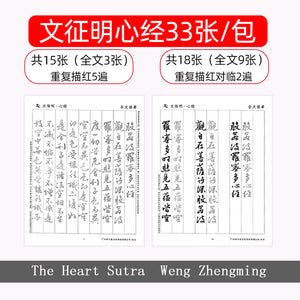 The Heart Sutra 心经 Wen Zhengming 文徵明 Grid 20mm