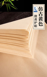 Handmade Chinese Deckle Edge Paper Moben Writing Rice Paper Sheet for Learner Miaobianzhi 毛边纸