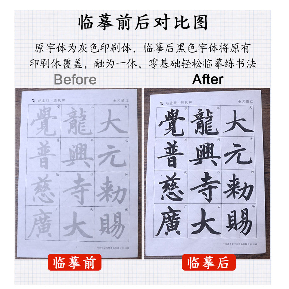 Zhao Mengfu Style 赵孟頫 Dan Ba Bei 胆巴碑 79 Sheets