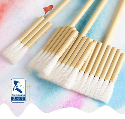 Handmade Flat Brush Goat Hair Watercolor Ink Painting Brush