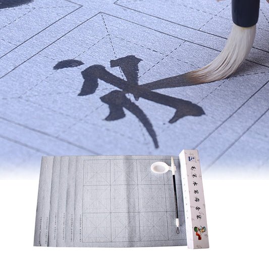 Rewritable No Ink Needed Chinese Calligraphy Grids Water Writing Magic Set for Kids/Beginners/Students Hui Zi Ge 回字格 8 pcs