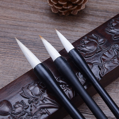 Handmade Professional Chinese Calligraphy Sumi Ink Writing Watercolor Painting Brush for Beginner Artist Maobi Mixed Hair 兼毫 Brush Set 臻品兼毫毛笔