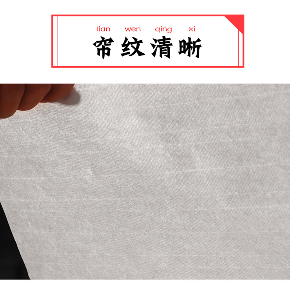 Handmade Chinese Calligraphy Ink Painting Rice Paper Blank 100% Raw Xuan Paper Sheets 生宣 for Beginners 50 Sheets