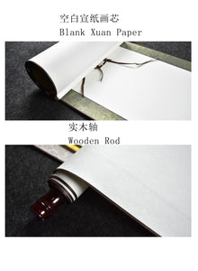 Handmade Raw Xuan Paper Scroll for Calligraphy Writing Ink Painting Home Decoration