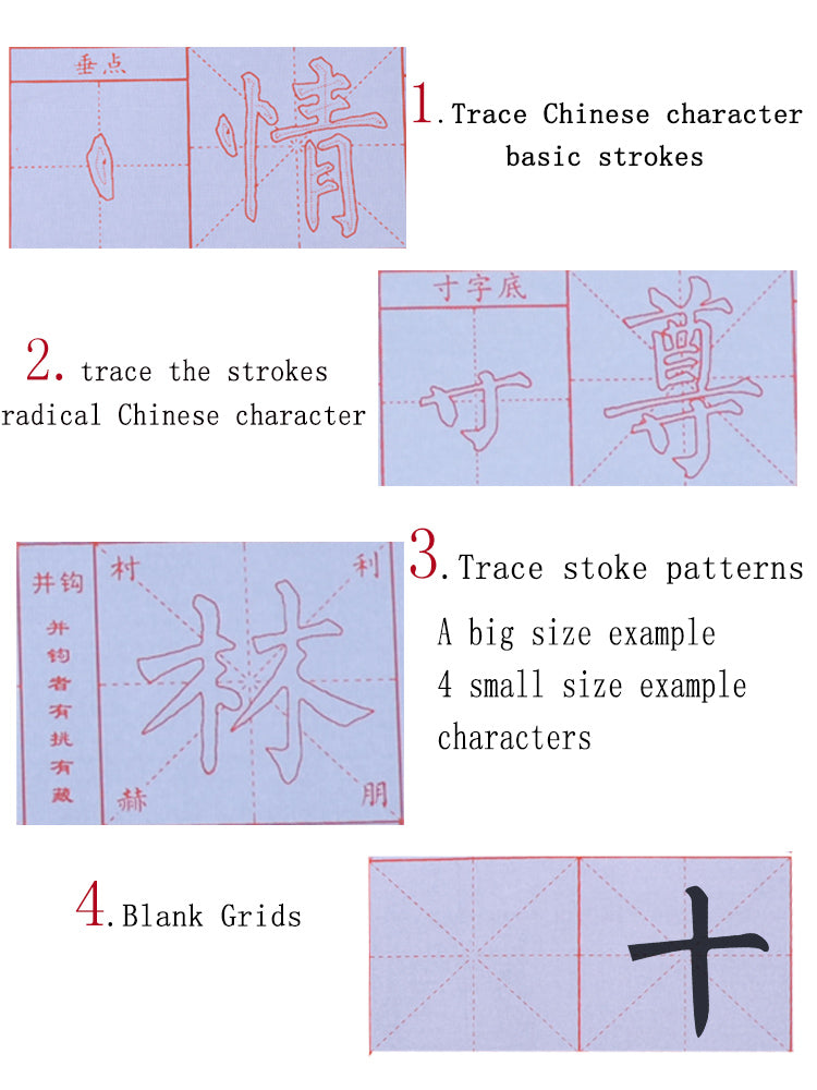 Liu Gongquan Style 柳公权 No Ink Needed Magic Water Writing Chinese Calligraphy Set for Beginners 7 pcs