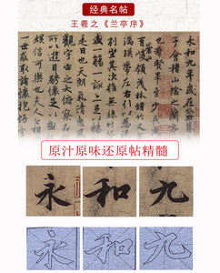 Wang Xizhi 王羲之 The Orchid Pavilion 兰亭序  Water Writing Magic Book Set for Learner