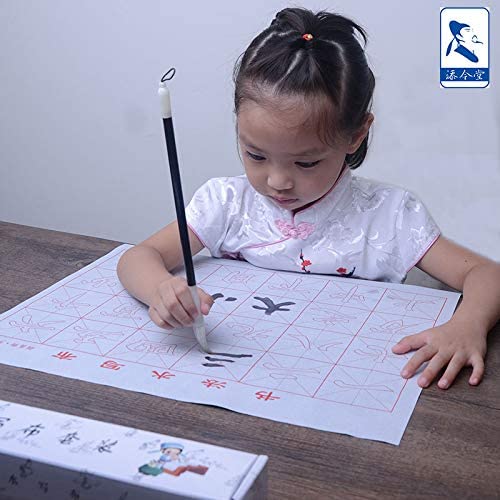 Rewritable No Ink Needed Chinese Calligraphy Water Writing Paper Set for Beginners Kids Students Ouyang Xun Style 欧体 10pcs