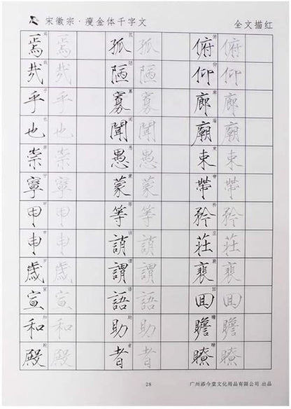 Emperor Huizong 宋徽宗 瘦金体 千字文