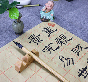 Handmade Pro Chinese Calligraphy Sumi Ink Writing Brush Caoquan Bei 曹全碑 Maobi 毛笔