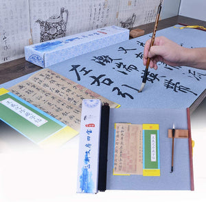 Rewritable No Ink Needed Chinese Calligraphy Magic Water Writing Scroll Set for Learner 140cmx46cm
