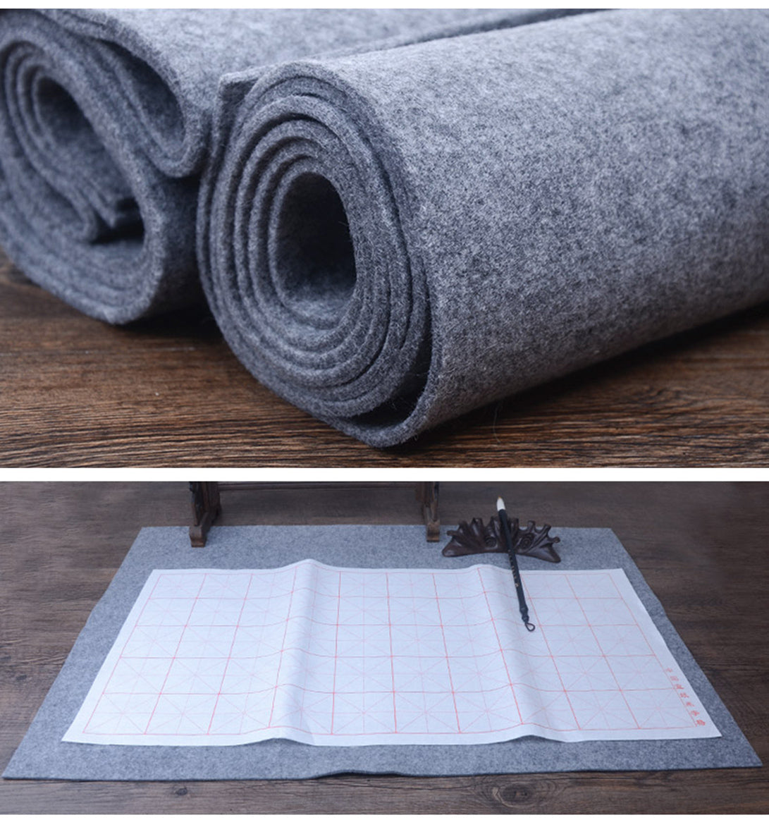 Wool Felt Desk Pad for Practice Chinese Japanese Calligraphy Brush Painting Writing