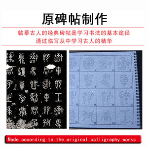 Da Zhuan 大篆 Shi Gu Wen 石鼓文 No Ink Needed  Water Writing Book Set Calligraphy Brush for Beginner
